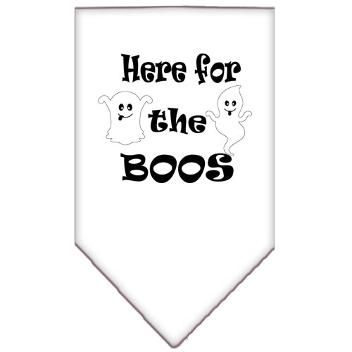 Here for the Boos Screen Print Bandana White Large